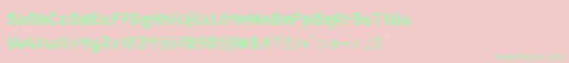EdwardScissorhands Font – Green Fonts on Pink Background