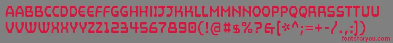 MainframeSpore Font – Red Fonts on Gray Background