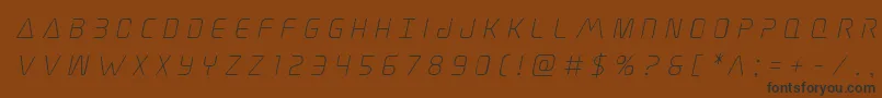 Elitedangertitleital Font – Black Fonts on Brown Background