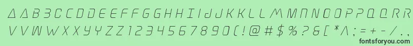 Elitedangertitleital Font – Black Fonts on Green Background