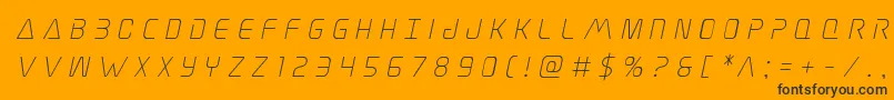 Elitedangertitleital Font – Black Fonts on Orange Background