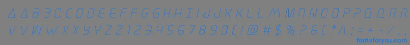 Elitedangertitleital Font – Blue Fonts on Gray Background
