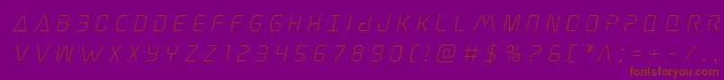 Elitedangertitleital Font – Brown Fonts on Purple Background