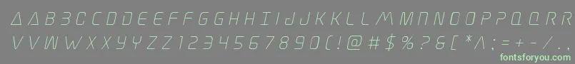 fuente Elitedangertitleital – Fuentes Verdes Sobre Fondo Gris
