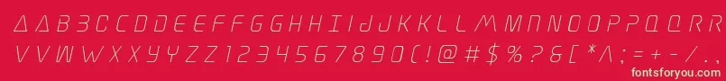 Elitedangertitleital Font – Green Fonts on Red Background