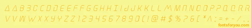 Elitedangertitleital Font – Orange Fonts on Yellow Background