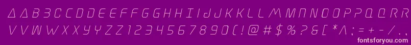Fonte Elitedangertitleital – fontes rosa em um fundo violeta