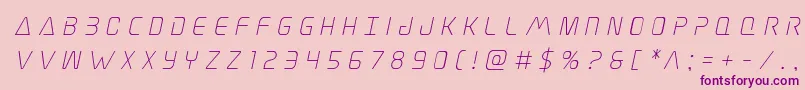 Elitedangertitleital-Schriftart – Violette Schriften auf rosa Hintergrund