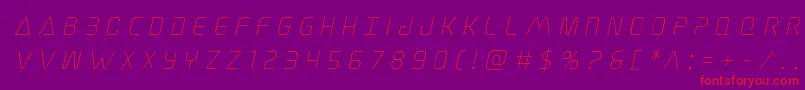 Elitedangertitleital Font – Red Fonts on Purple Background