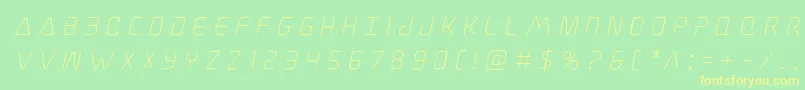 Elitedangertitleital Font – Yellow Fonts on Green Background