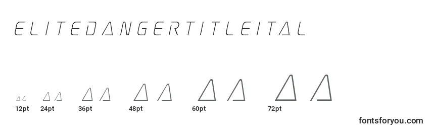 Размеры шрифта Elitedangertitleital