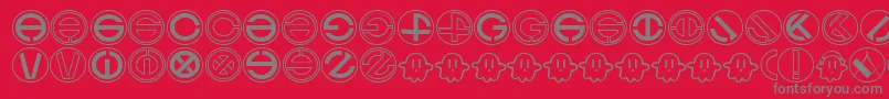Ghost Font – Gray Fonts on Red Background