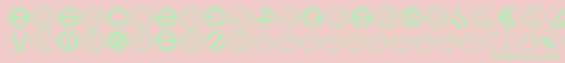 Ghost Font – Green Fonts on Pink Background