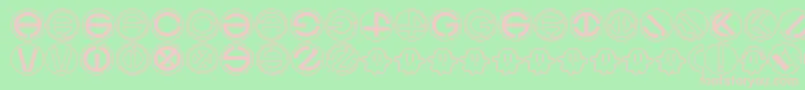 Ghost Font – Pink Fonts on Green Background