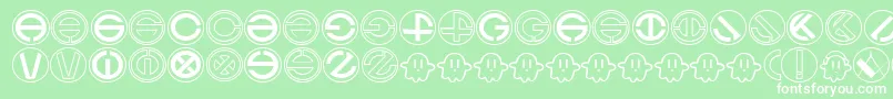 Ghost Font – White Fonts on Green Background