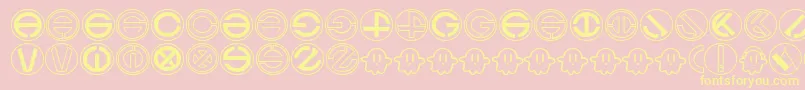 Ghost Font – Yellow Fonts on Pink Background