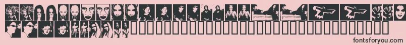 TheBeautifulPeople Font – Black Fonts on Pink Background
