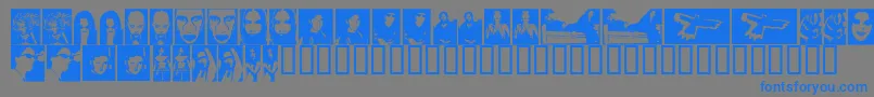 TheBeautifulPeople Font – Blue Fonts on Gray Background