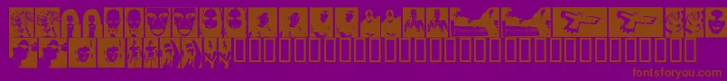 TheBeautifulPeople Font – Brown Fonts on Purple Background