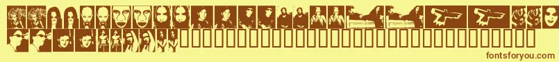 TheBeautifulPeople Font – Brown Fonts on Yellow Background