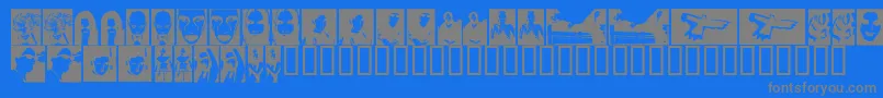 TheBeautifulPeople Font – Gray Fonts on Blue Background