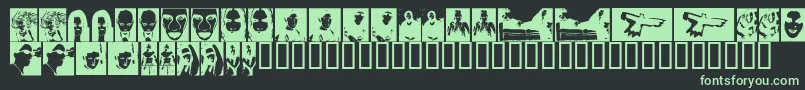 TheBeautifulPeople Font – Green Fonts on Black Background