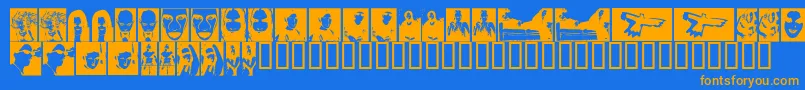 TheBeautifulPeople Font – Orange Fonts on Blue Background