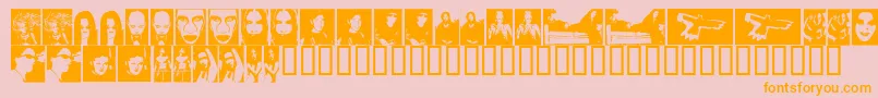 TheBeautifulPeople Font – Orange Fonts on Pink Background