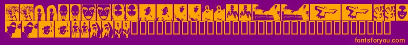 TheBeautifulPeople Font – Orange Fonts on Purple Background