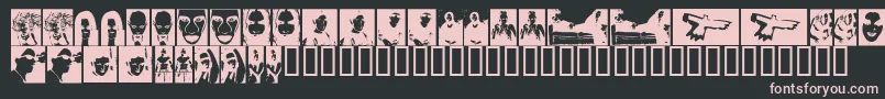 TheBeautifulPeople Font – Pink Fonts on Black Background
