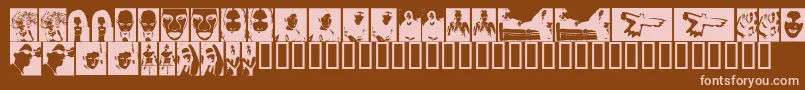TheBeautifulPeople Font – Pink Fonts on Brown Background