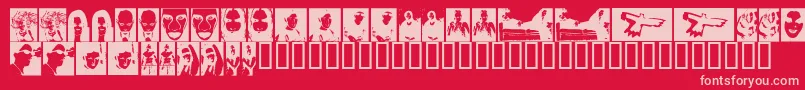 TheBeautifulPeople Font – Pink Fonts on Red Background