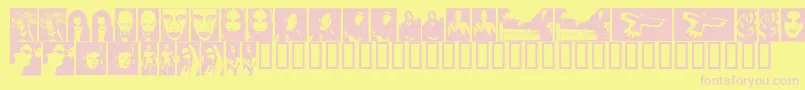 TheBeautifulPeople Font – Pink Fonts on Yellow Background