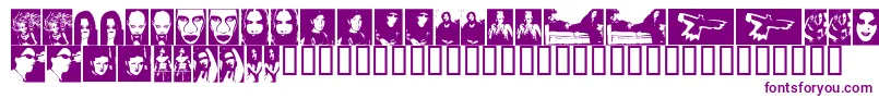 TheBeautifulPeople Font – Purple Fonts on White Background