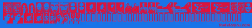 TheBeautifulPeople Font – Red Fonts on Blue Background