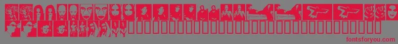 TheBeautifulPeople Font – Red Fonts on Gray Background