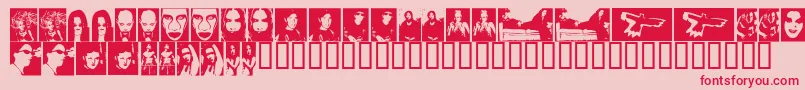 fuente TheBeautifulPeople – Fuentes Rojas Sobre Fondo Rosa