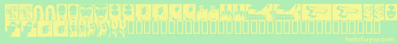 TheBeautifulPeople Font – Yellow Fonts on Green Background