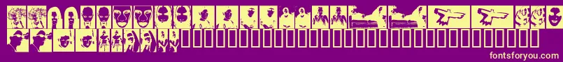 TheBeautifulPeople Font – Yellow Fonts on Purple Background