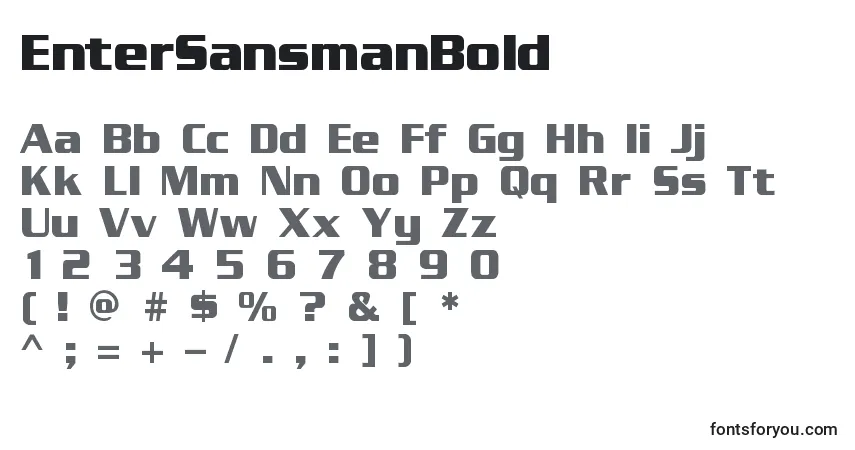 Police EnterSansmanBold - Alphabet, Chiffres, Caractères Spéciaux