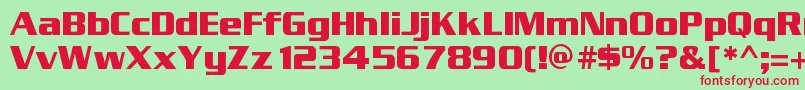 EnterSansmanBold Font – Red Fonts on Green Background