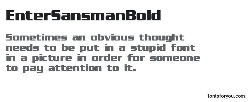 Review of the EnterSansmanBold Font