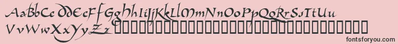 AllembertTM Font – Black Fonts on Pink Background