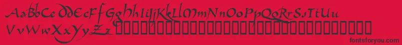 AllembertTM Font – Black Fonts on Red Background