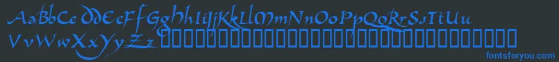 AllembertTM Font – Blue Fonts on Black Background