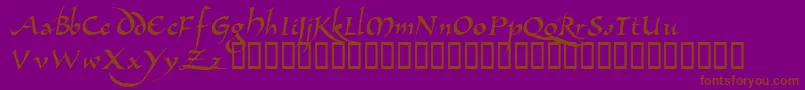 AllembertTM Font – Brown Fonts on Purple Background