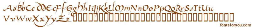 AllembertTM-fontti – ruskeat fontit valkoisella taustalla
