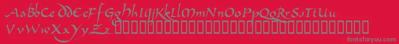 フォントAllembertTM – 赤い背景に灰色の文字
