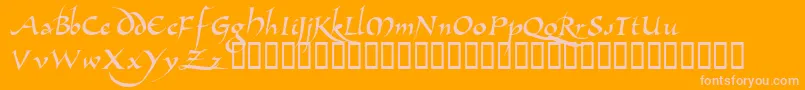 AllembertTM Font – Pink Fonts on Orange Background