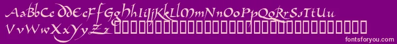 AllembertTM Font – Pink Fonts on Purple Background